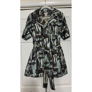 NWT Vertigo Paris double breasted trench coat Size XL jacket Artsy Fall Colors